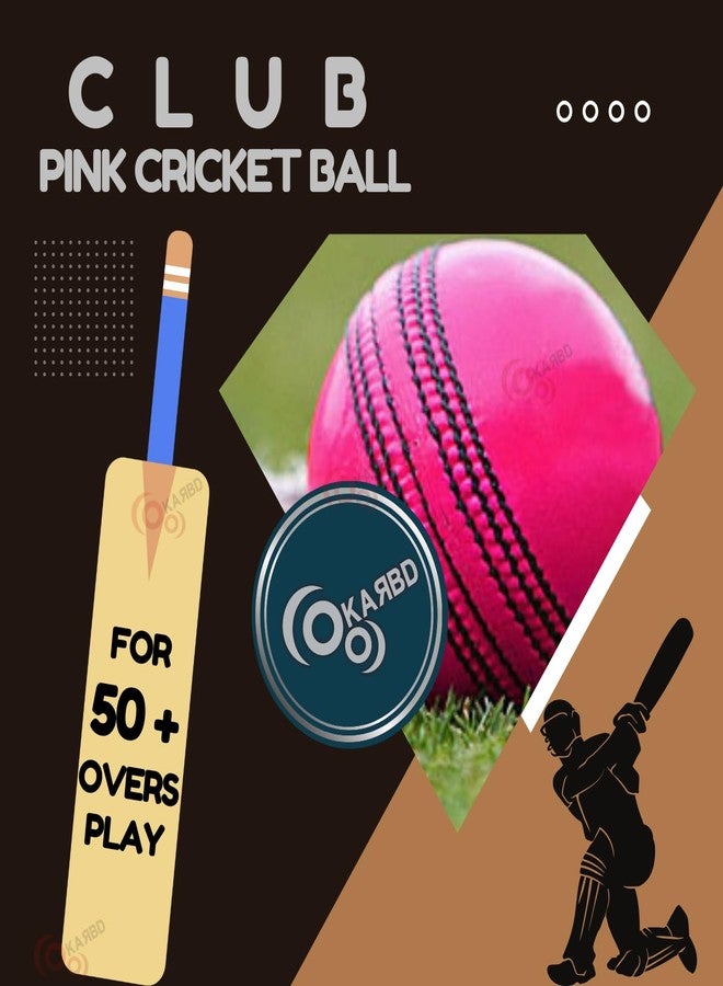 KARBD Cricket Ball Leather 4 Piece Professional Hand Stitching Seam Waterproof Coating Season Ball for Tournament Club Matches (50+ Overs, Club Pink, Combo Pack Set of 2) - Image 4