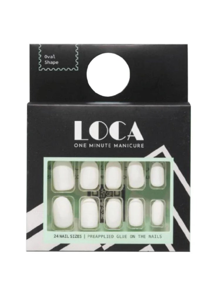 لوكا اظافر صناعية لصق ذاتي من لوكا -أبيض مطفي 12# - Image 1