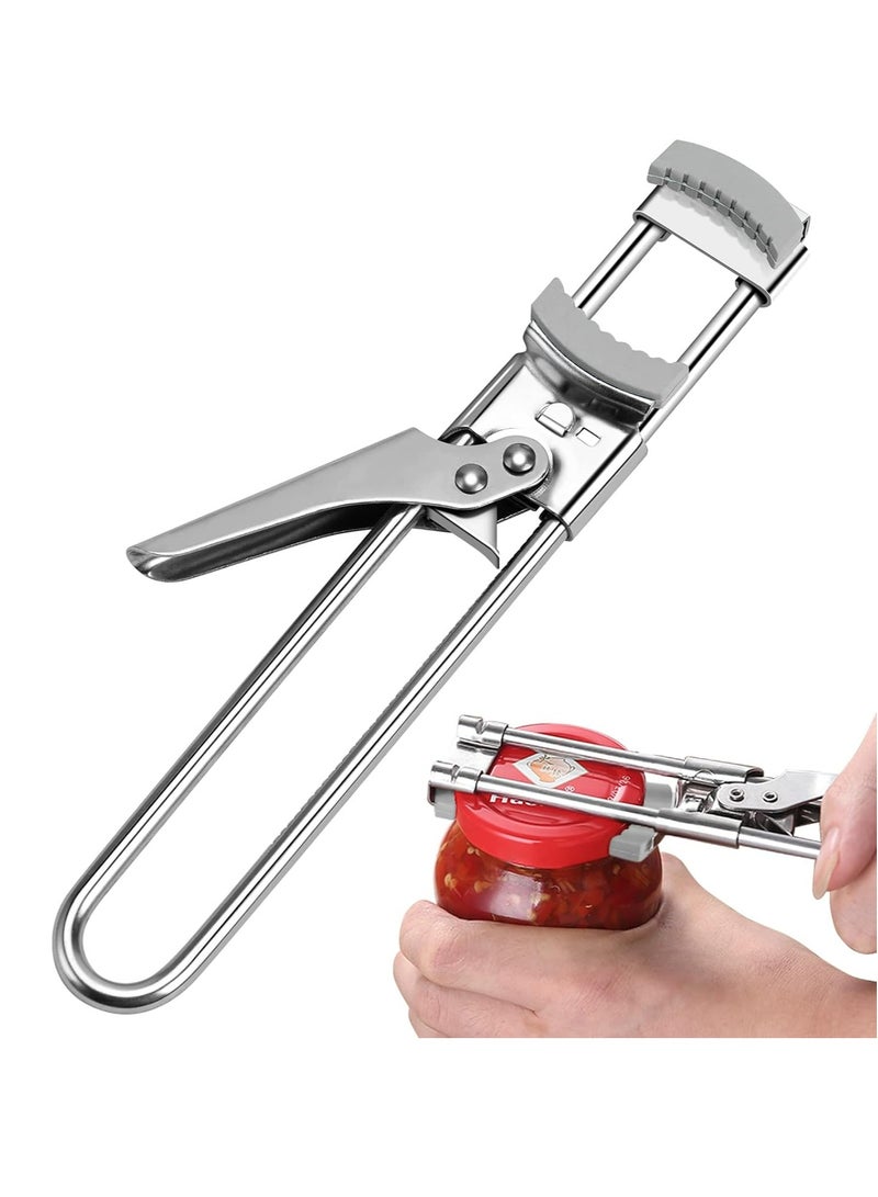 Oasisgalore Adjustable Jar Opener for Weak Hands, Multifunctional Stainless Steel Lid Gripper for Jars and Bottles. - Image 1