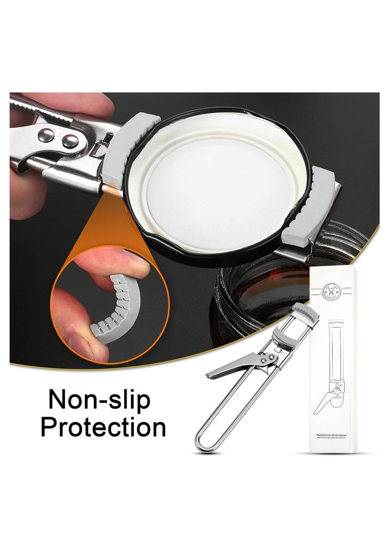 Oasisgalore Adjustable Jar Opener for Weak Hands, Multifunctional Stainless Steel Lid Gripper for Jars and Bottles. - Image 4