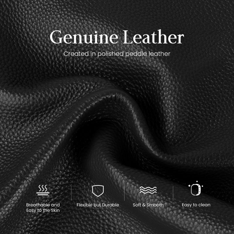 befen Black Genuine Leather Crossbody Purse for Women Small, Soft Leather Cross Body Bag with 6 RFID Blocking Designer for Everyday - Image 3