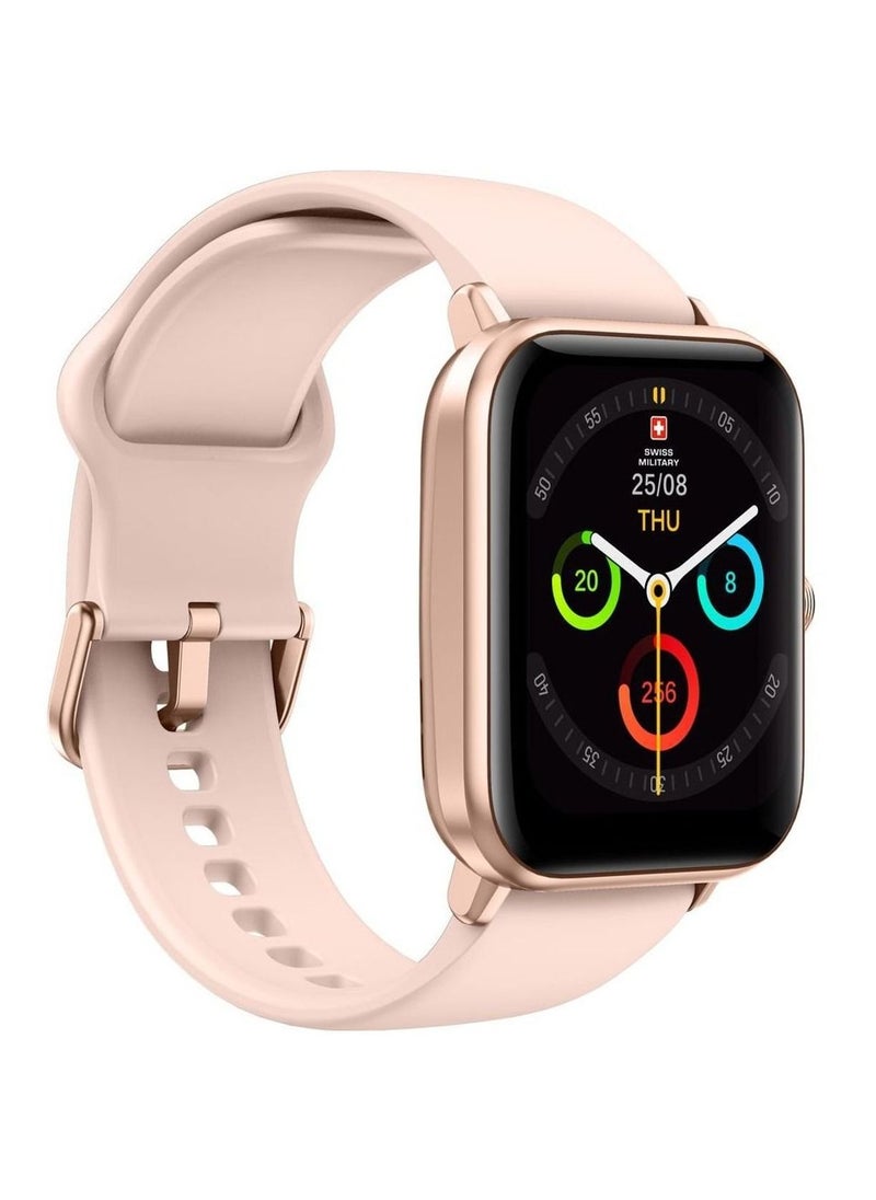 SWISS MILITARY Swiss Military Alps Smart watch,100 Songs Storage, Heart Rate/Stress/Blood Pressure/Oxygen level Monitoring, Water Resistance: IP67, Battery Life 5to7 Days, Compatibility: IOS/Android-Pink  - Image 3