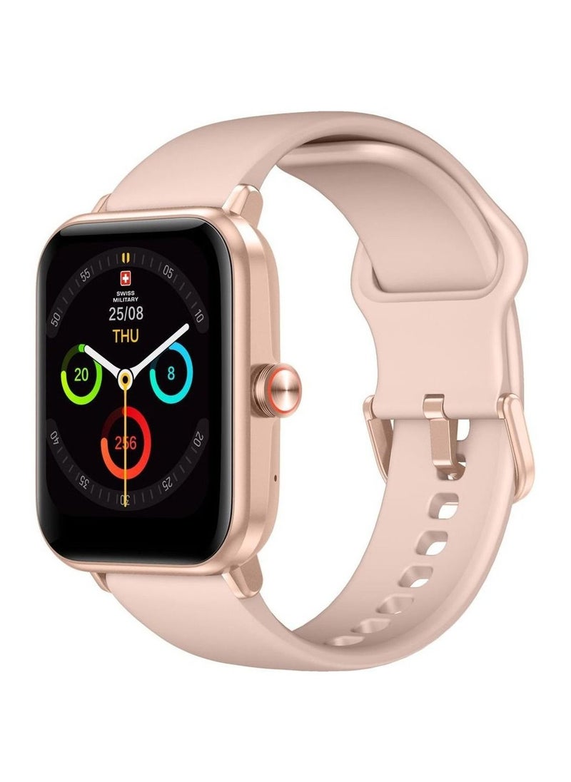 SWISS MILITARY Swiss Military Alps Smart watch,100 Songs Storage, Heart Rate/Stress/Blood Pressure/Oxygen level Monitoring, Water Resistance: IP67, Battery Life 5to7 Days, Compatibility: IOS/Android-Pink  - Image 2