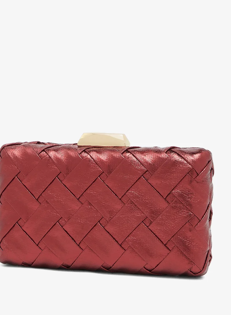 Glamorous METALLIC RED Casual Structured Clutch for Women | Best Price UAE