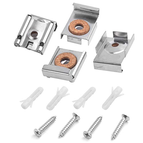 Aylifu Mirror Hanger Clips Set, 4Sets (16 Pieces) Unframed Mirror Mount Clips, Metal Spring Loaded Mirror Hanger Clips with Screws and Rawl Plugs - Image 5