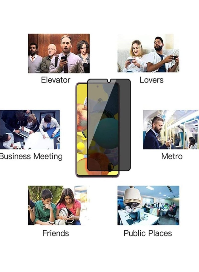 MIGOFAST Samsung Galaxy A55 5G Privacy Glass Screen Protector Anti-Spy Tempered Glass Film 9H Hardness Scratch Resistant Bubble Free Glass Screen Protector A55 - Image 2