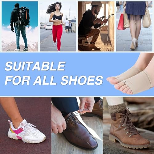 AMENDAS Arch Support for Flat Feet, Insole for Plantar Fasciitis, Foot Alignment Socks for Pain Relief, Women's Foot Band, Multicolor - Image 2