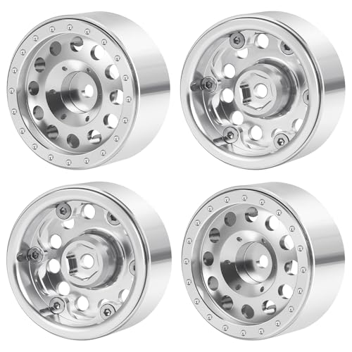 MOHERO 4Pcs 13 RC Beadlock Wheels for TRX4M SCX24 Redcat Ascent 118 124 RC Crawler Car - Image 1