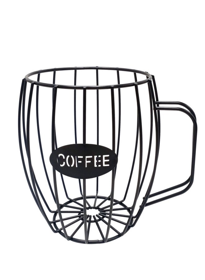XiuWoo Coffee Capsule And Tea Bag Holder Storage Basket Storage Rack - Black  - Image 3