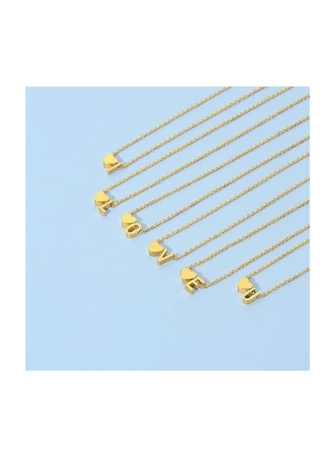 Fayrouz Jewellery 18k Yellow Gold Plated Real Stainless Steel New Shiny Balloon Design Large A-Z Initial Bubble Pendant Necklace, Clavicle Chain - Image 3