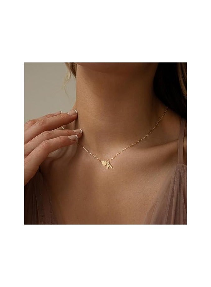 Fayrouz Jewellery 18k Yellow Gold Plated Real Stainless Steel New Shiny Balloon Design Large A-Z Initial Bubble Pendant Necklace, Clavicle Chain - Image 2