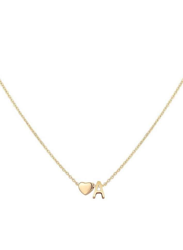 Fayrouz Jewellery 18k Yellow Gold Plated Real Stainless Steel New Shiny Balloon Design Large A-Z Initial Bubble Pendant Necklace, Clavicle Chain - Image 1
