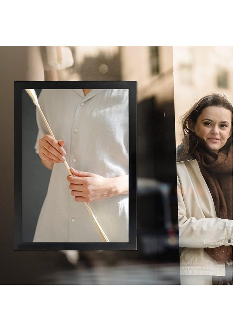 Captaintech A3 Magnetic Display Frame, Self Adhesive Paper Holder, for Ad Display, Storage Photos, Notices, Documents Photo Frame Alternatives (5Pack, Black) - Image 3