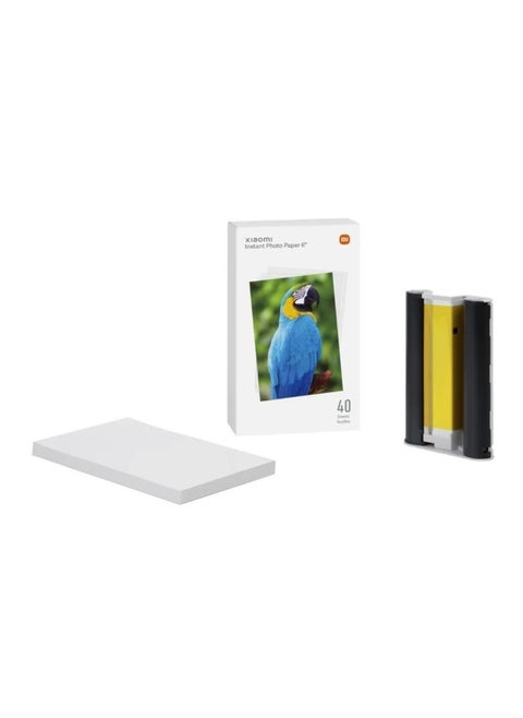 ورق الصور الفوري من Xiaomi مقاس 6 بوصات | ورق الصور لطابعة الصور الفورية Xiaomi 1S | 40 ورقة