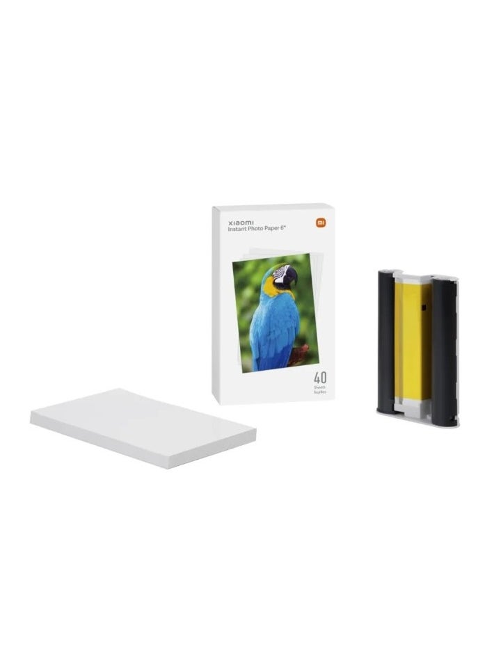 Xiaomi - Xiaomi Instant Photo Paper 6" | Photo paper for Xiaomi Instant Photo Printer 1S | 40 sheets - Image 1