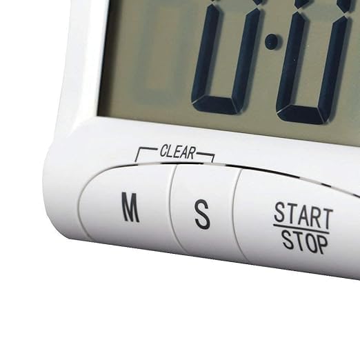 VIRZA TRADE Large Display Kitchen Timer - Digital Timer Magnetic Back Loud Alarm On A Rope- White Cooking Timers for Kitchen Teachers Students Games Kids Meetings - Sports Timer for Workouts Exercise - Image 5