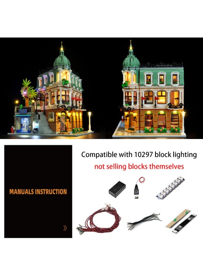 BRIXSPARK - BRIXSPARK Led Light for Lego 10297 Boutique Hotel Building Blocks Model - NOT Included The Model Set - Image 1