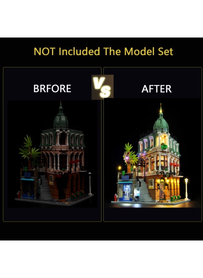 BRIXSPARK - BRIXSPARK Led Light for Lego 10297 Boutique Hotel Building Blocks Model - NOT Included The Model Set - Image 1
