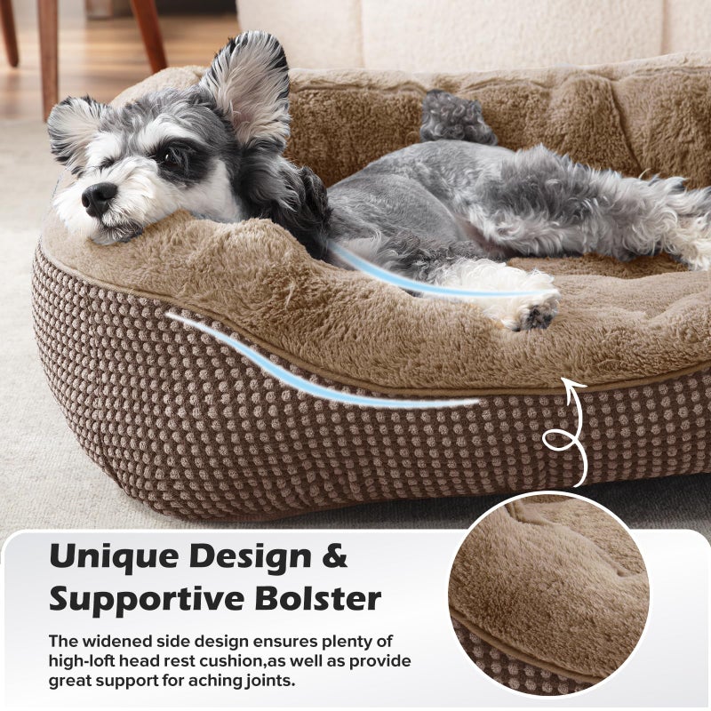 INVENHO Dog Bed Medium Size, Orthopedic Warming Soft Calming Sleeping Durable with Anti-Slip Bottom - Image 4