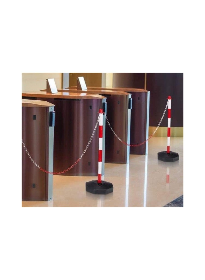 KNP KNP Red & White Multi-Purpose PVC Barrier Chain (8MMx15m) is a durable and lightweight solution for crowd control, safety demarcation, and restricted area marking. - Image 2