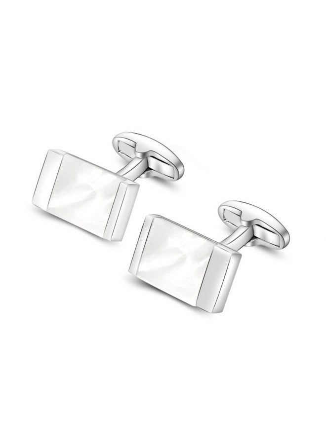Merit Ocean Exquisite Mother Of Pearl Cufflinks And Tie Clip Set For Men With Gift Box - Image 5