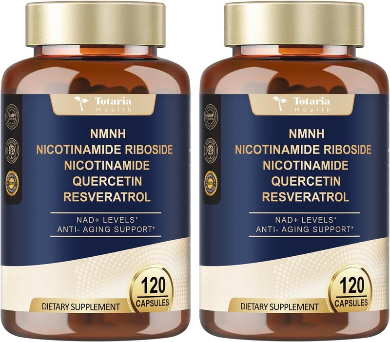 Totaria مكمل NMNH دihydronicotinamide Mononucleotide مع Niacinamide فيتامين B3 كيرسيتين ترانس ريسفيراترول لدعم NAD مكافحة الشيخوخة صحة خلايا الجلد الطاقة 240 حبة - Image 1