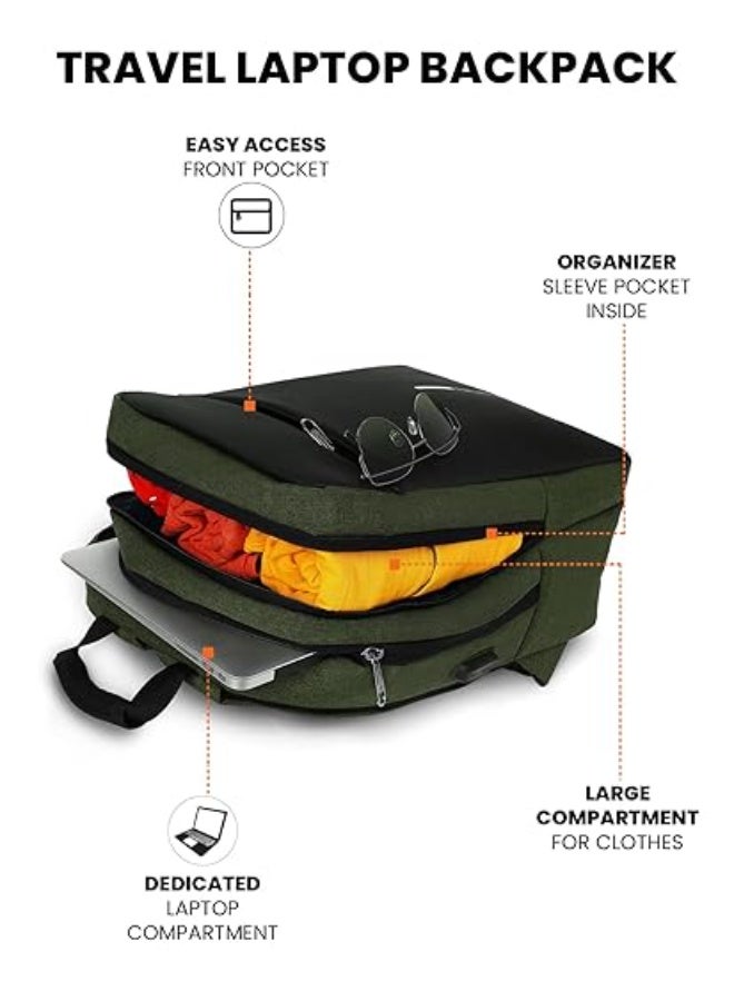 FUR JADEN Anti Theft Number Lock Backpack Bag with 15.6 Inch Laptop Compartment, USB Charging Port & Organizer Pocket for Men Women Boys Girls - Image 5