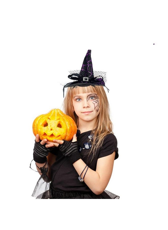Oarkive Witch Hat Headband Halloween Witch Headband Cute Little Small Witch Hats For Women Baby Witches Hat Witch Hat Toddler Girl Halloween Party Cosplay Witch Costume Hat Favors Supplies  - Image 5