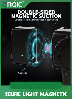 GROIC Magnetic Selfie Light for iPhone, Phone Light Rechargeable with Clip, LED Light for Magsafe Phone with 3 Color Modes, Phone Ring Light for Video Recording/Travel Photography/Live Streaming  - Image 4