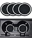 SCUARI 4PCS Car Coasters Car Cup Coasters 275 Inch NoSlip Anti Dust mats Cup Holder Insert Coaster Fits Vehicles BlackWhite - Image 2