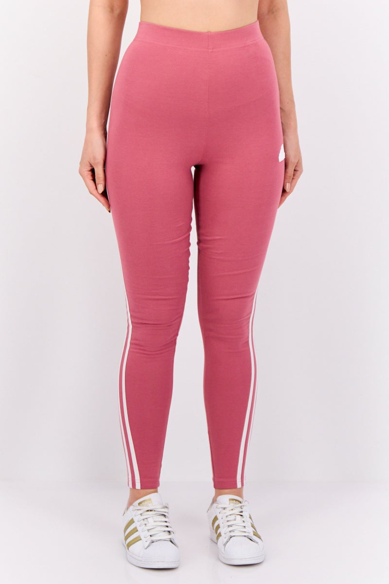 Adidas سراويل رياضية نسائية مناسبة في الهواء الطلق، وردي/أبيض - Image 1