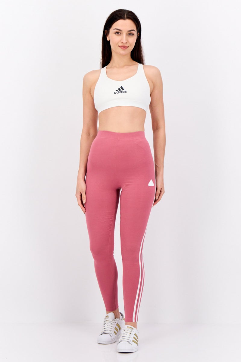 Adidas سراويل رياضية نسائية مناسبة في الهواء الطلق، وردي/أبيض - Image 4