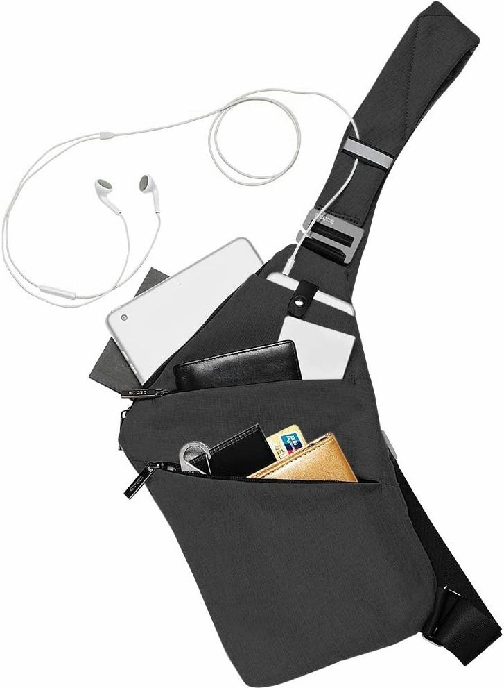Sling Bag Chest Backpack Casual Daypack Black Shoulder Crossbody Lightweight Anti Theft Outdoor Sport Travel Hiking for Men Women - Image 1