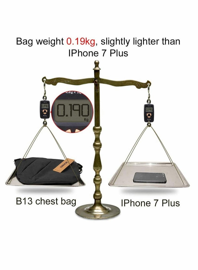 Sling Bag Chest Backpack Casual Daypack Black Shoulder Crossbody Lightweight Anti Theft Outdoor Sport Travel Hiking for Men Women - Image 4