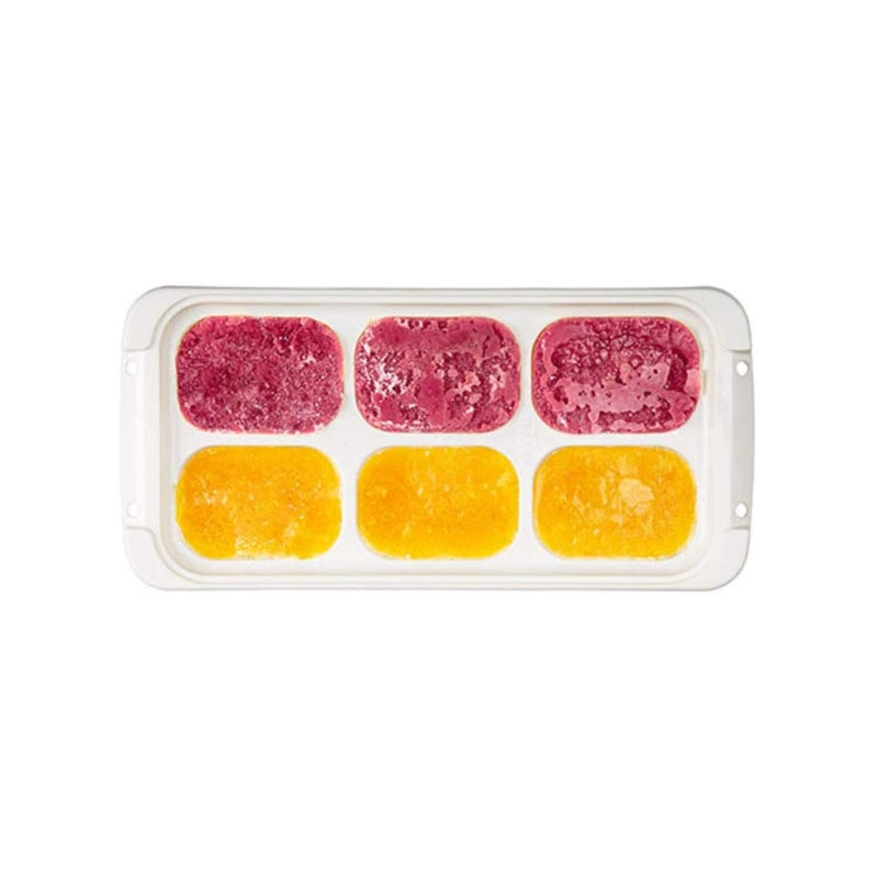 Progressive Prepworks from Progressive PrepWorks PKS-735 Dishwasher Safe Half Cup 6 Serving Leftover Soup & Food Storage Freezer Pod Tray with Silicone Lid, Blue & White - Image 2
