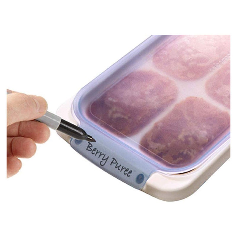 Progressive Prepworks from Progressive PrepWorks PKS-735 Dishwasher Safe Half Cup 6 Serving Leftover Soup & Food Storage Freezer Pod Tray with Silicone Lid, Blue & White - Image 4