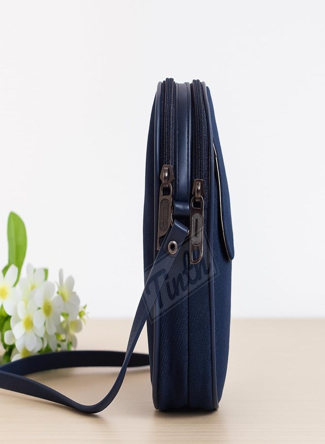 Tinth Girls Denim Adjustable Long Belt Smartphone Sling Bag (Dark Blue) - Image 4