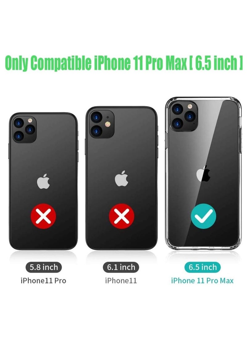 MIGOFAST - Magnetic Clear Back Designed for iPhone 11 Pro Max Clear Phone Case Compatible with Magsafe, Slim Protective Cover - Image 1