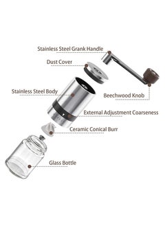 Premium Portable Coffee Grinder, Coffee Bean Grinder with Adjustable 6 Gears for Espresso, French Press and Drip Coffee, Manual Coffee Grinder Suitable for Home, Office, Traveling, Camping  - Image 5