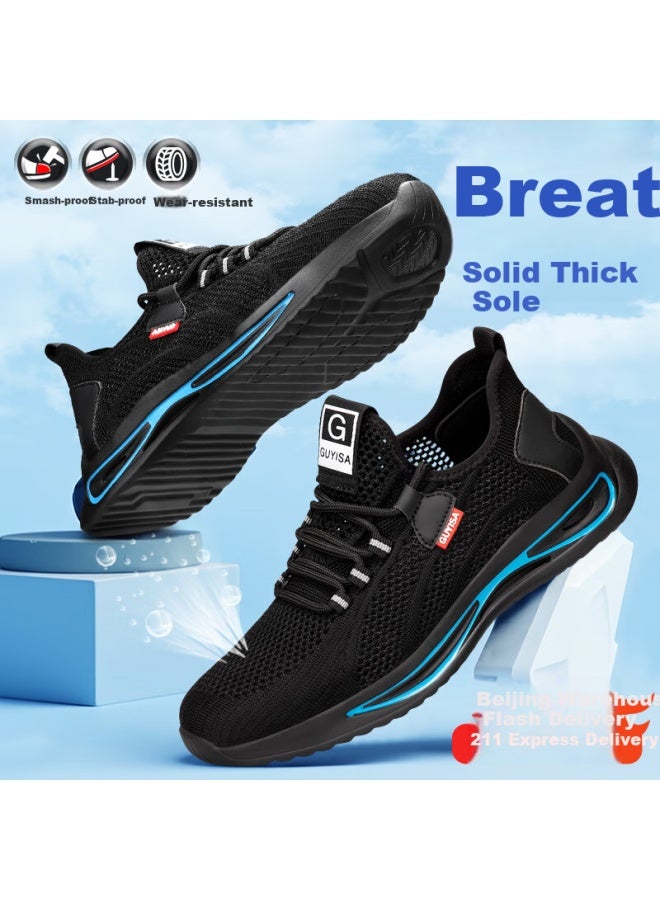 WELDON Weilun Shield Men's Steel Toe Summer Breathable Anti-smashing Anti-piercing Wear-resistant Work Safety Shoes 1038s Size 42 - Image 1