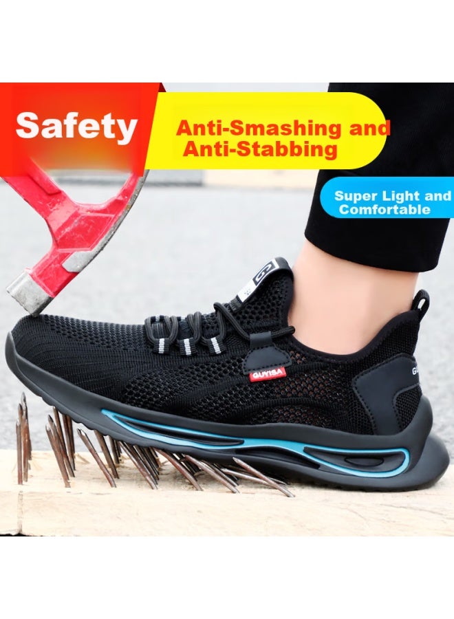 WELDON Weilun Shield Men's Steel Toe Summer Breathable Anti-smashing Anti-piercing Wear-resistant Work Safety Shoes 1038s Size 42 - Image 5