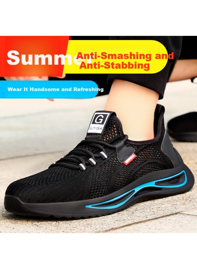 WELDON Weilun Shield Men's Steel Toe Summer Breathable Anti-smashing Anti-piercing Wear-resistant Work Safety Shoes 1038s Size 42 - Image 3