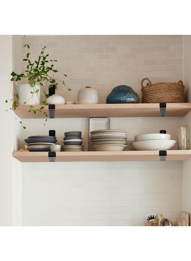 4PCS 10 inch Shelf Bracket for DIY Floating Shelf, 1/5 inch Thick Heavy Duty Bracket, (Size : 30CM) - Image 5