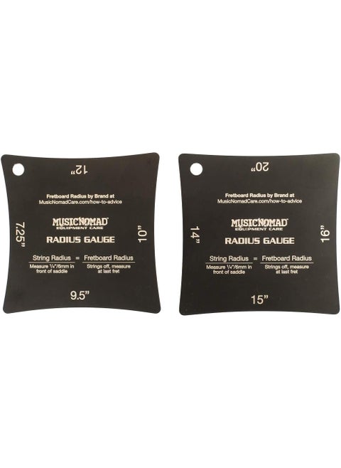 MusicNomad Precision Fretboard and String Radius Gauge Tool  2 pc Set MN603