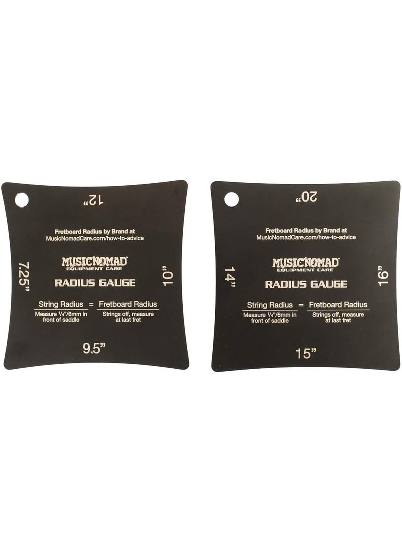 MusicNomad MusicNomad Precision Fretboard and String Radius Gauge Tool  2 pc Set MN603  - Image 1