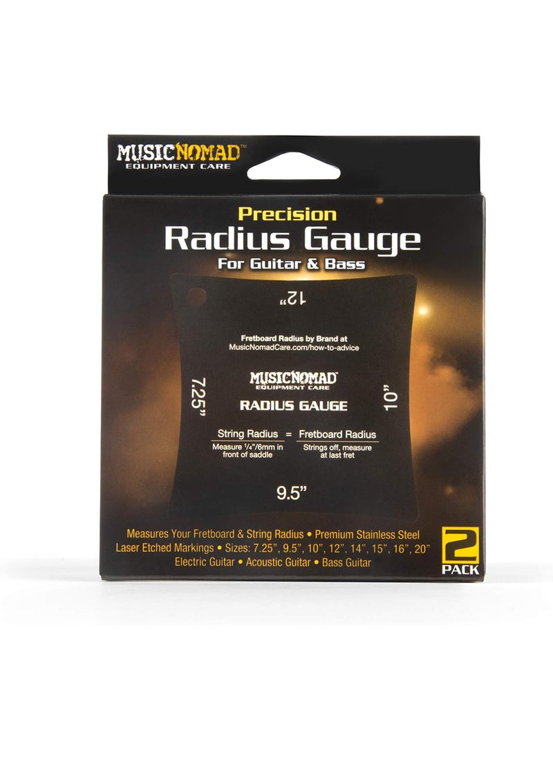 MusicNomad MusicNomad Precision Fretboard and String Radius Gauge Tool  2 pc Set MN603  - Image 4