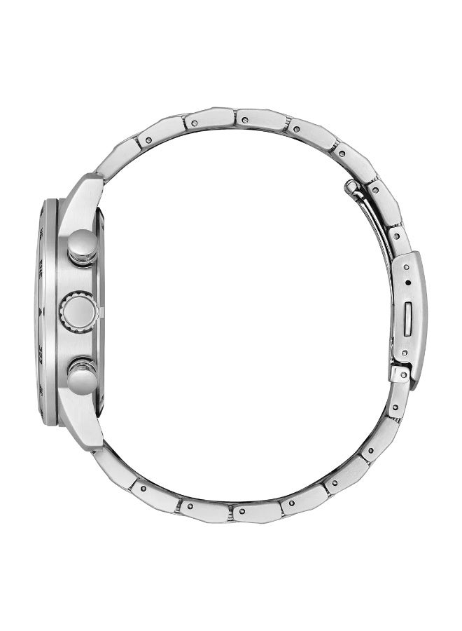 CITIZEN ساعة يد كرونوغراف للرجال إيكو درايف CA0790-83L، 43 مم قرص أزرق، سوار من الفولاذ المقاوم للصدأ، 100 م مقاومة للماء - Image 2