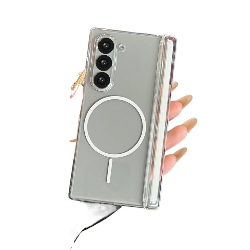 غطاء MagSafe | Frosted Clear | PC | ملمس غير لامع | مغناطيس قوي | لـ Samsung Galaxy Z Fold 7 - Image 2