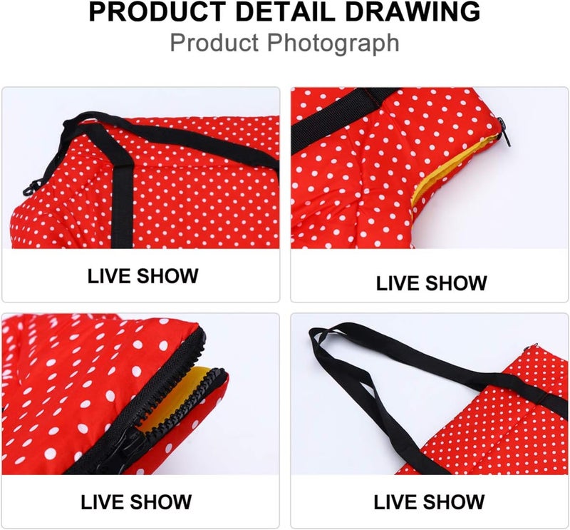 cheekyglo Puppy Sling Hanging Tape Pet Tote Carrier Bag Portable Sling Carrier Shoulder Bag Puppy Travel Pouch Pet Carrier Tote Hand Bag for Puppy Dog Cat (Red,Small) Gambrel Petg35Ã\u201422CM Red - Image 3