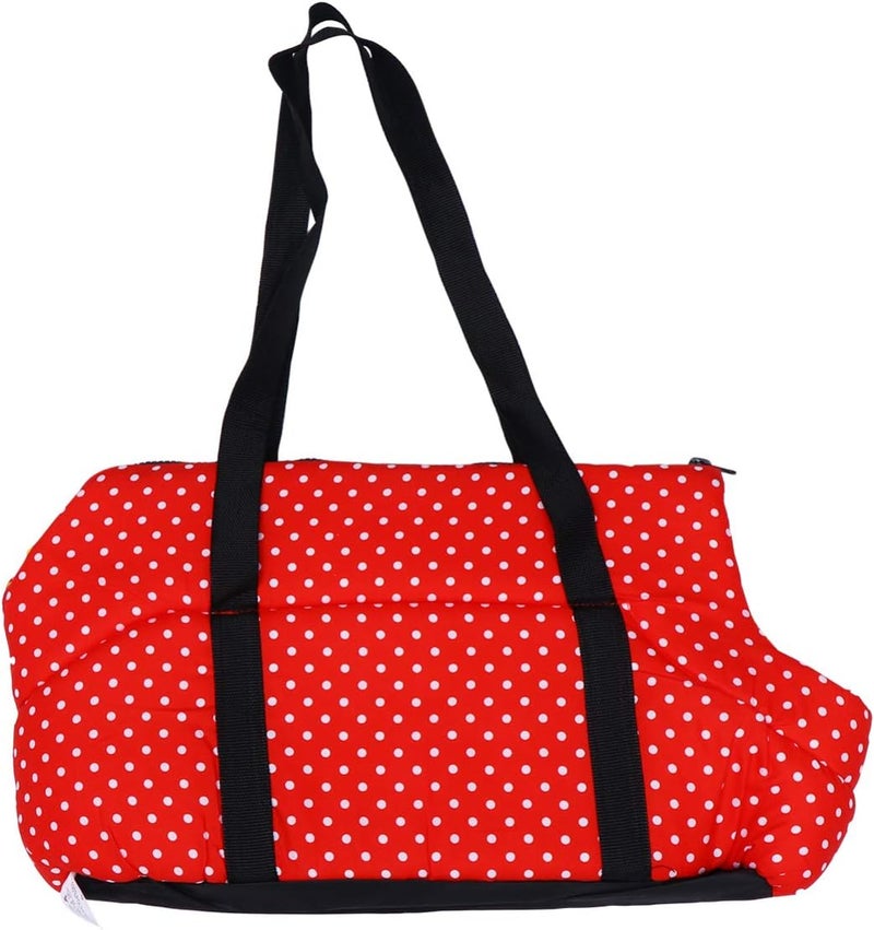 cheekyglo Puppy Sling Hanging Tape Pet Tote Carrier Bag Portable Sling Carrier Shoulder Bag Puppy Travel Pouch Pet Carrier Tote Hand Bag for Puppy Dog Cat (Red,Small) Gambrel Petg35Ã\u201422CM Red - Image 1
